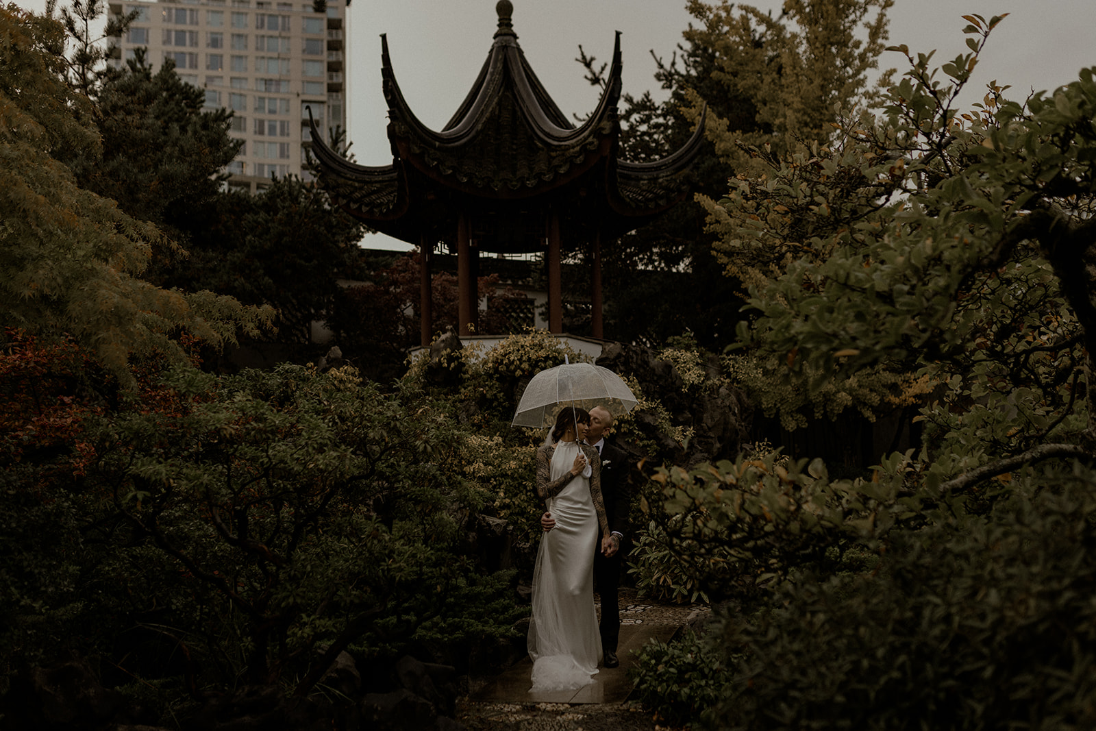 Rainy Elopement at Dr Sun-Yet Sun Chinese Gardens Vancouver